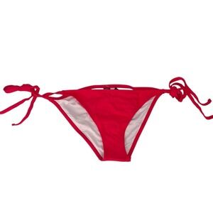 Frederick's‎ of Hollywood Geranium Side Tie Cheeky Bikini Bottom NWT L
